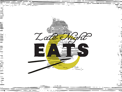 Late Nights Eats Menu Callout branding izakaya menu monoline pittsburgh type vector
