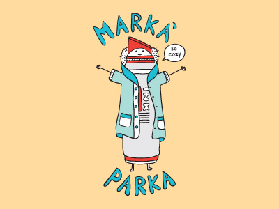 Marker Parka clothing illustration jokes objects