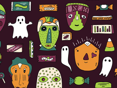 Masks + Candy candy ghost halloween masks monster