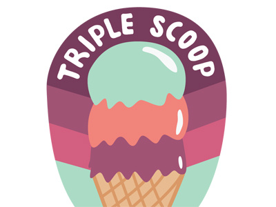 Three Scoops cream ice