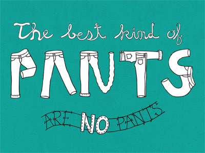 The Best Pants hand drawn type illustration