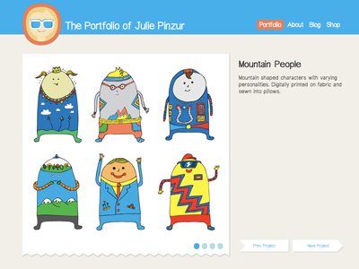 Portfolio site illustration web design