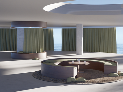 Paradise interior in 3D 3d modeling blender interior paradise sun light