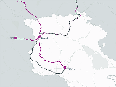 Drawing map of routes thru Gyumri