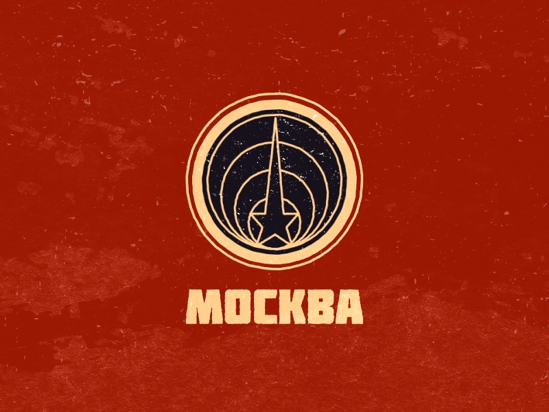 MOSKBA city logo moscow russia soviet tag ussr vintage