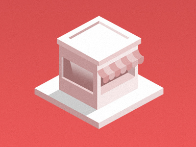 Bookstand 3d bookstand building bâtiment carré icon icône isometric kiosk kiosque marchand perspective square store street