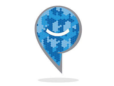 Camo Smiley blue camo camouflage digital guy logo peoplematter smiley