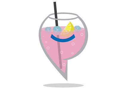 Pink Lemonade Smiley guy lemonade logo peoplemater pink smiley