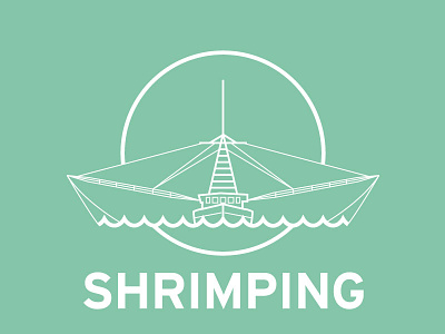 Shrimping boat icon shrimp