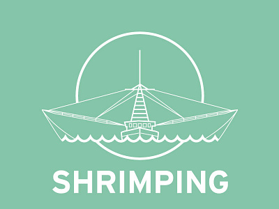 Shrimping boat icon shrimp