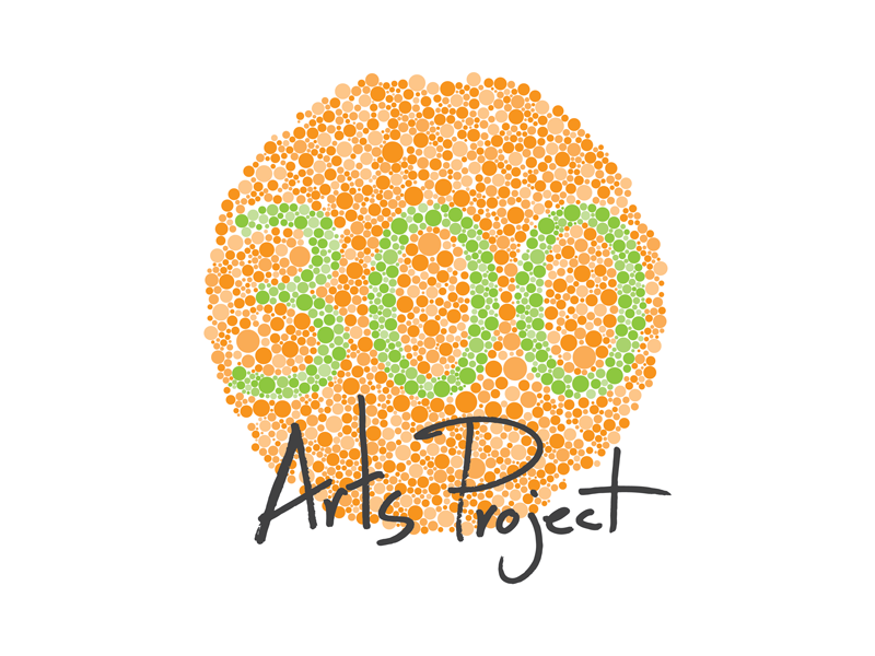300 Arts Project Logo color blind test pointillism art gallery 300 arts project logo