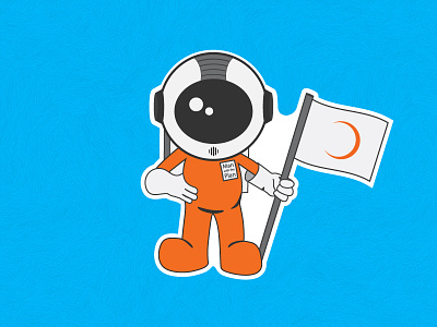 Plansource Man With The Plan character complementary logo mascot orange