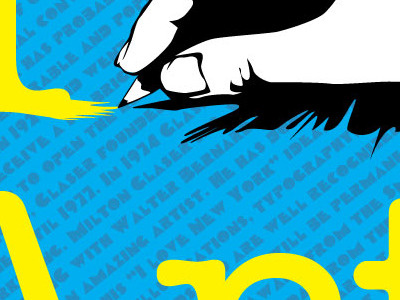 Milton Glaser Poster baby teeth drawn glaser hand milton type