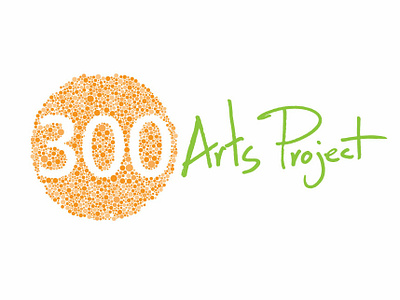 300 Arts Project Green 300 arts project dots hand writting logo