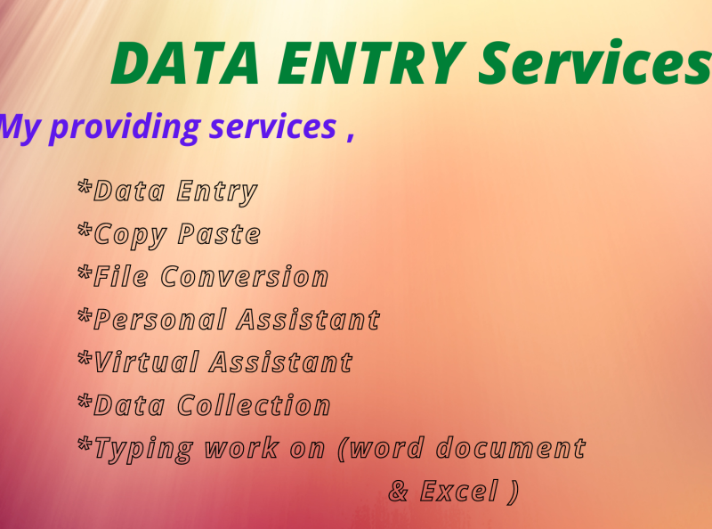 Data entry services by Afsana Ahamed on Dribbble