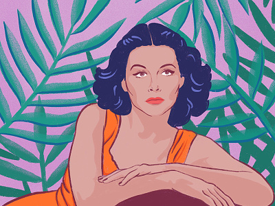 Hedy Lamarr actress hedy lamarr illustration inventor ipad