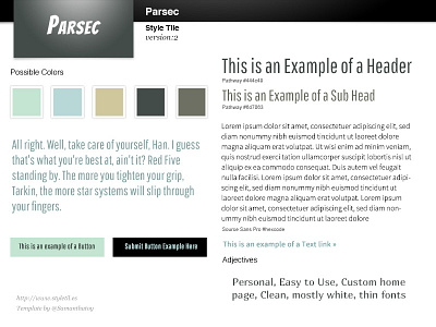 Parsec Style Tiles 2 design parsec style tile