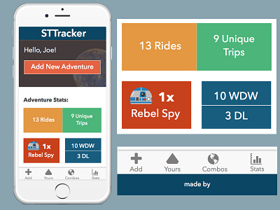Star Tours Tracker 3 design footer learning mobile sketch star wars