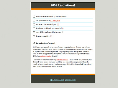 My 2016 Resolutions 2016 new years resolutions web page