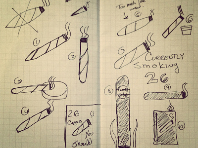 Logo Sketches cigars concepts sketches smoking