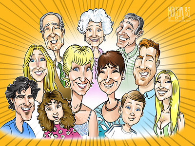 Family Caricatures by Jason Smith on Dribbble