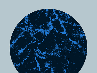 Vectorized rock texture on blue circle