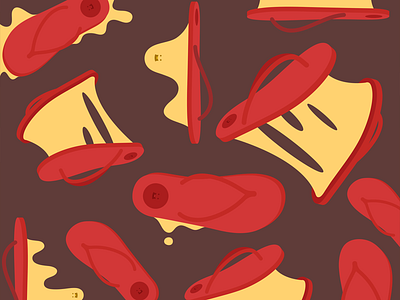 Cheese flipflop art graphic illustration pattern vector