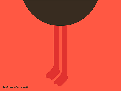 no.2 Ostrich art graphic illustration ostrich vector