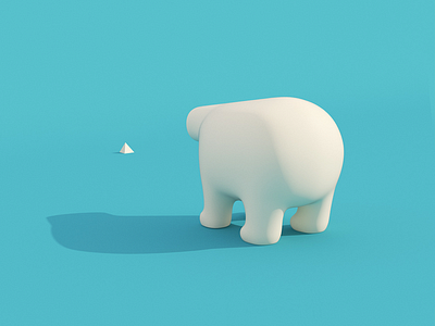 Polar bear 3d art arttoy graphic illustration