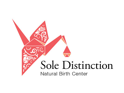 Birth Center Final birth branding logo origami vector