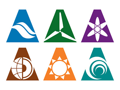 Energy Logos branding classwork divisions
