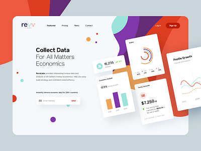 RevvLabs - Provide Database Service, Hero Banner analysis card dashboard data database financee illustration marketing service service app ui web website websites