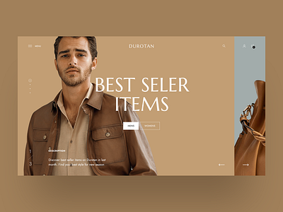 Durotan 4 - Clothes eCommerce Website bag clothes clothing ecommerce fashion hero banner minimal minimalist modern shop slider store theme ui