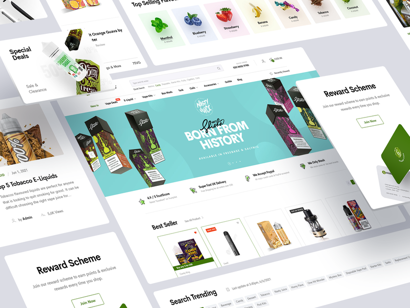 Gourmet E-Liquid UK Shopify Store Redesign (Approved Concept) cigarette ecommerce eliquid gourmet gourmet eliquid pod shop shopify ui vaping website