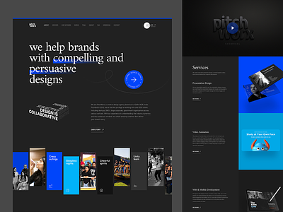 Pitchworx - Creative Agency Redesign agency creative agency dark digital graphic pitch pitchworx portfolio presentation studio website
