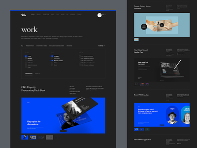 Pitchworx - Works/Portfolio Page agency dark pitchworx portfolio presentation redesign ui ui dark website works