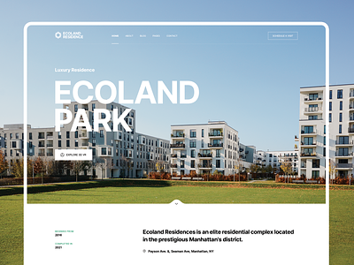 Ecoland Residential Complex Project Website envato property real estate residence residential theme ui website wordpress
