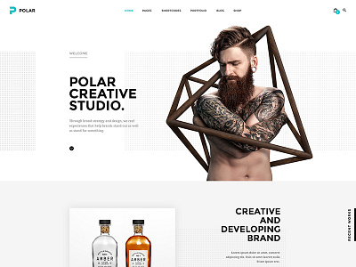 Polar - Creative Studio agency business corporate creative design hipster portfolio site web