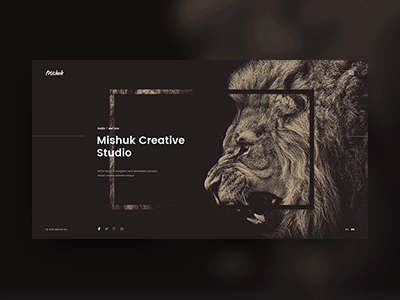 Mishuk Studio creative inspiration lion logancee parallax site slider template unique web