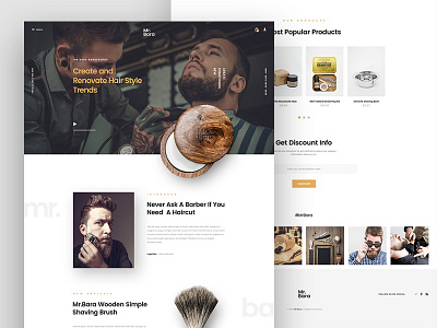 Mr.Bara | Barbershop Store barber ecommerce shave site store theme