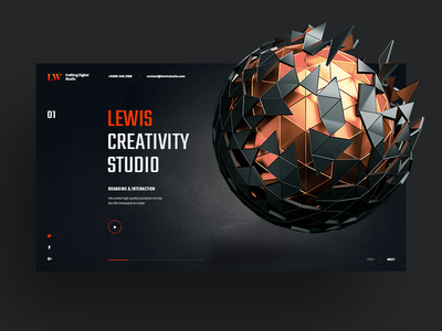 Lewis Studio agency creative envato parallax portfolio site studio tempate theme web