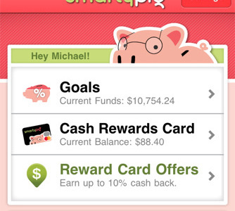 SmartyPig iPhone App cute interface iphone pink