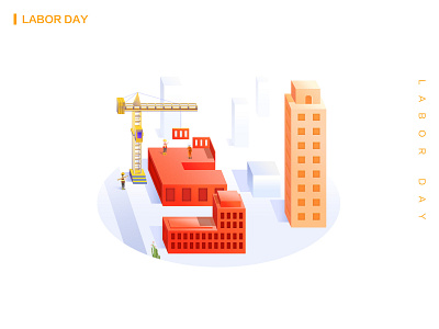 Labor Day app design illustration ui ux