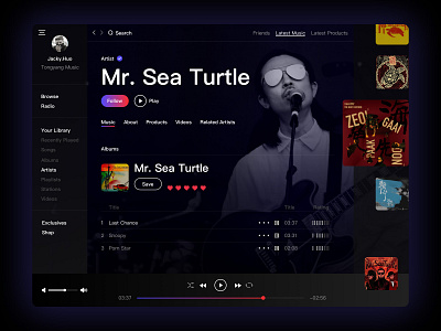 Mr Sea Turtle app design ui ux web