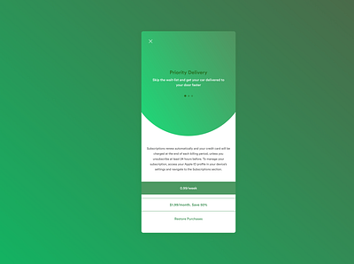 Paywall Design for DriVee, a ride-lending mobile application. app branding conversion design green mobile app product design typography ui ux ux design