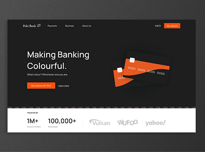 Polo Bank - Fintech Website banking design fintech product design ui ux