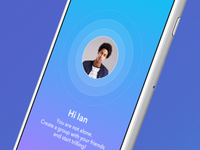 Launch screen for Trill App connecting ui design