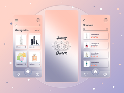 Beauty Queen - Glassmorphism UI - Ecommerce UI