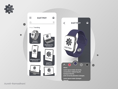 Electroy - UI App - UI Ecommerce App app aurell ramadhani black theme ui ecommers app black ui app branding cool app design cool ui ecommers app dark theme ui app dark theme ui ecommers app design ecommers ecommers app figma graphic design logo mobile app ui ui e commers app ui ux ecommers vector