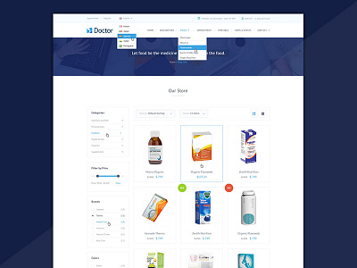 Doctor - Store Page buy design doctor page psd shop store themeforest ui ux